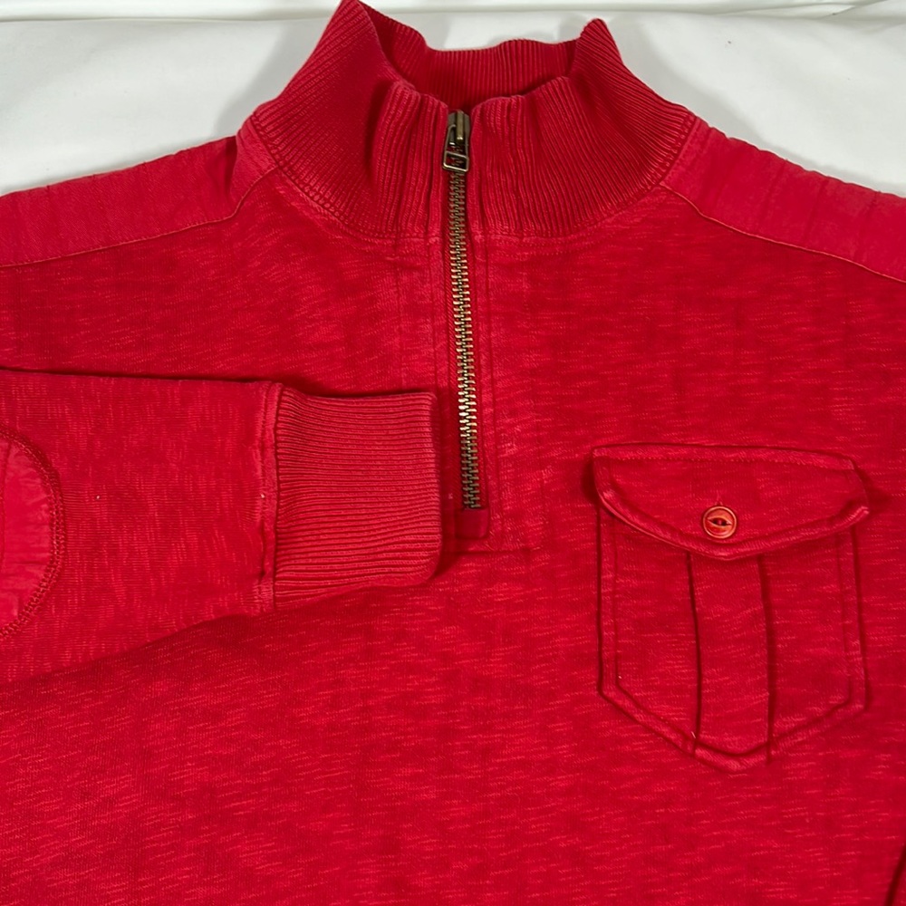 Orvis Men’s Red 1/4 Zip Sweatshirt / Sweater Size M